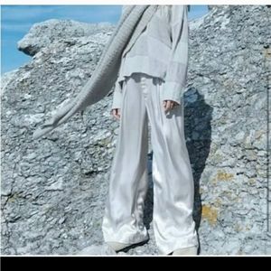 Free People Good Days Satin Trousers -Small